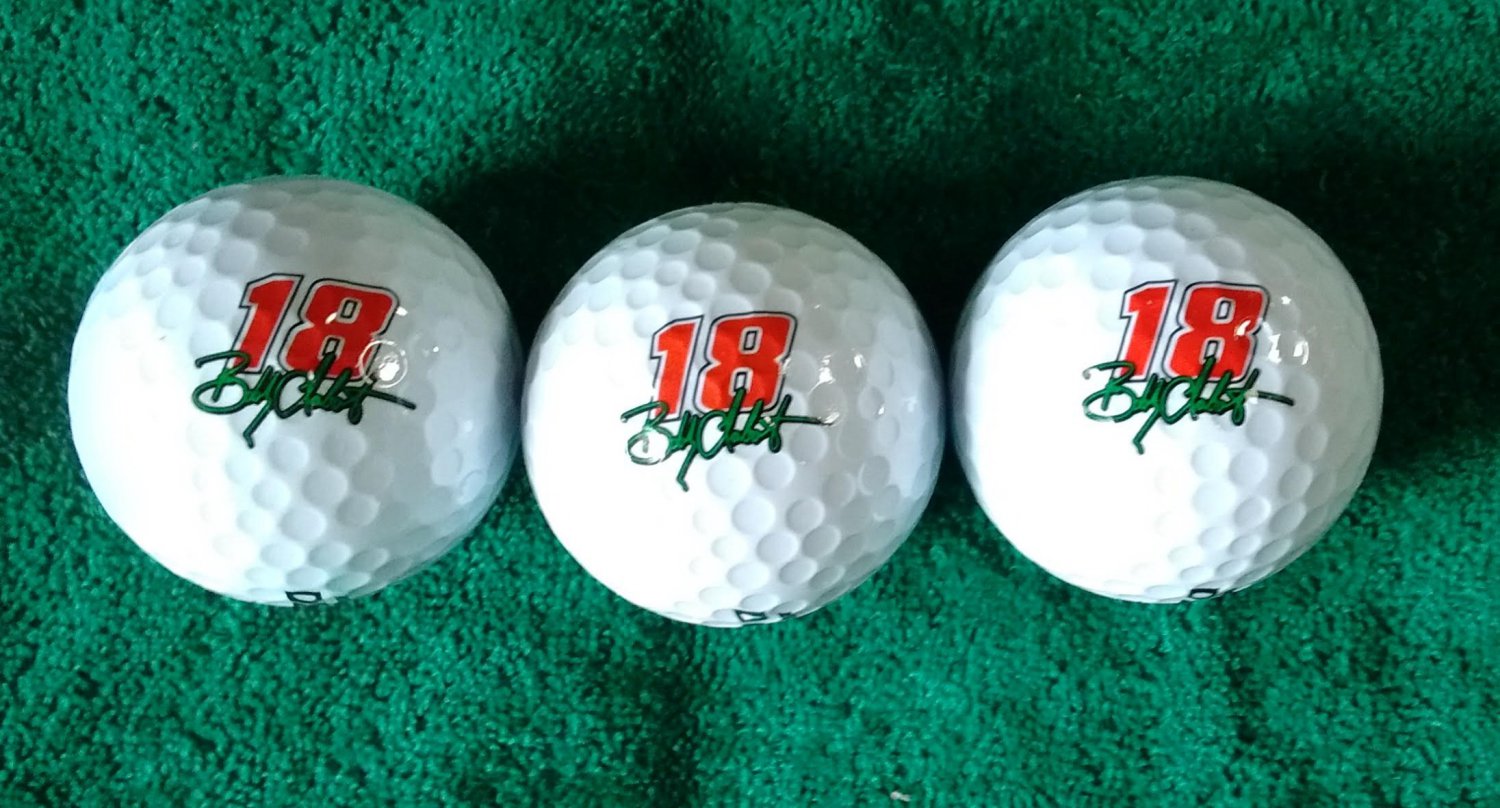Bobby Labonte 18 Logo Dunlop DDH Distance 110, 3 Pack Vintage Golf Balls