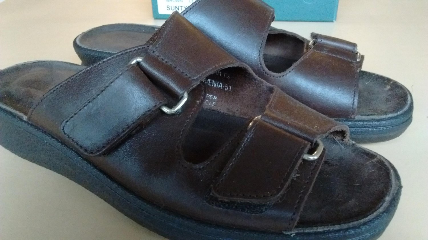 Clarks Open Toe Ladies Leather Sandals, Suntyme Springers A43880 Size 6M