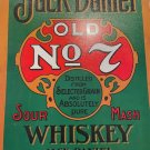 Jack Daniel Old No. 7 Sour Mash Whiskey Distiller Lynchburg Tenn. Vintage Metal Sign Circa 2000