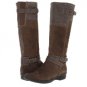 Clarks Whistle Woven Belted Knee-High Women's Biker Boots, Taupe, Size 6M Ladies