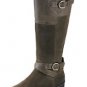 Clarks Whistle Woven Belted Knee-High Women's Biker Boots, Taupe, Size 6M Ladies