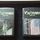 Zippo Limited Vietnam & Memorial Wall Collectible Set of Matte Black Lighters
