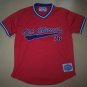 Old Chicago World Beer Tour #76 V-Neck Red Baseball Jersey XXL Polyester Shirt