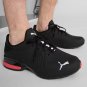 Puma Black w/White Viz Runner Men's Training Shoes Size 12D Med Fitness Sneakers