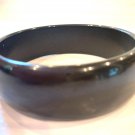 Vintage Dark Green Wide Bakelite Bangle Bracelet