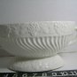 White Ceramic Tureen Lid Ladle Grape Pattern California Pottery? Grapevine