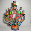 Candelabra Mexico OWLS Mexican Design 3 Candle Holder  14" H x 11"  W OA2B07