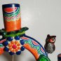 Candelabra Mexico OWLS Mexican Design 3 Candle Holder 14" H x 11" W OA2B07