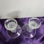 Vintage Lead Crystal Diamond Cut Candlesticks Candle Holder 6.5" H x 4" D OA3C05