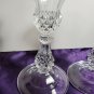 Vintage Lead Crystal Diamond Cut Candlesticks Candle Holder 6.5" H x 4" D OA3C05