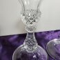 Vintage Lead Crystal Diamond Cut Candlesticks Candle Holder 6.5" H x 4" D OA3C05