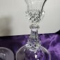 Vintage Lead Crystal Diamond Cut Candlesticks Candle Holder 6.5" H x 4" D OA3C05