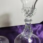 Vintage Lead Crystal Diamond Cut Candlesticks Candle Holder 6.5" H x 4" D OA3C05