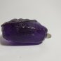 Acrylic Purple Purse Figurine with Chain Accent and Rose Adorned 2" H OC4A18