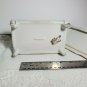 Vintage Porcelain 4"x6" Wheat Trinket Box Majolica Style Japan 22K Gold OA4B09