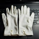Vintage Dress White Gloves Back Button Closure Wmn SM Nylon OA2B04