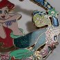 Disney Pin Little Mermaid Ariel Shell Horseshoe Border w Flounder 2007 PB01 079