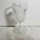 Beautiful Sharp Cut Glass Goblet Wine Depression 6" Glass Clear Deep Cuts OA4A19