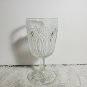 Beautiful Sharp Cut Glass Goblet Wine Depression 6" Glass Clear Deep Cuts OA4A19