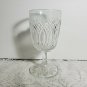 Beautiful Sharp Cut Glass Goblet Wine Depression 6" Glass Clear Deep Cuts OA4A19