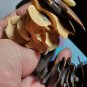Incredible Vintage Colorful Wood Chip Necklace USA SHIPPER 28" Barrel ODJB01 19