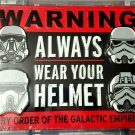 Star Wars Storm Trooper Wear Your Helmet Textured Metal Sign 13x10 OA1C15