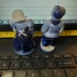 Salt & Pepper Delfts Blue Holland Couple Tall Folk Costumes Hand Painted Vintage