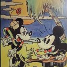 Mickey Minnie Mouse Hula by Moonlight in Paradise Printed Mounted Masonite Wood
