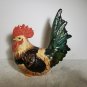 Ceramic Rooster Hen Pair Figurines 7.5" High Country Farm Decor Chips OA3B06