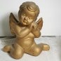 Trio Cute Ceramic Cherubs 6 1/2" Tall Bronze Color Table Top Decoration OA4B08