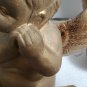 Trio Cute Ceramic Cherubs 6 1/2" Tall Bronze Color Table Top Decoration OA4B08