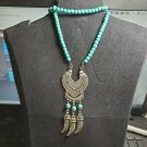 Necklace Faux Turquoise Tooth Design USA SHIPPER 22" Slip Over ODJB01 08