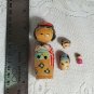 Vintage Nesting Geisha Kokeshi Bobble Head 3 pc NESTING Dolls! Japan OA4B19