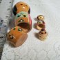Vintage Nesting Geisha Kokeshi Bobble Head 3 pc NESTING Dolls! Japan OA4B19