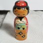 Vintage Nesting Geisha Kokeshi Bobble Head 3 pc NESTING Dolls! Japan OA4B19