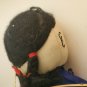 Vintage Chinese Cloth Doll & Baskets Ada Lum? Tripod Mark? No tag 13" Hand Sewn?