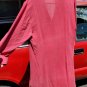 NEW SILK Spiegel Red Pepper Sz 12 Shirt-Dress Button-up Blouse 3/4 Sleeve OA3A05