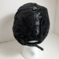 David And Young New York Velvet Look Polyester Blk Mom Hat Cap Embroidered Rose