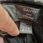 David And Young New York Velvet Look Polyester Blk Mom Hat Cap Embroidered Rose