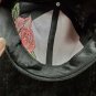 David And Young New York Velvet Look Polyester Blk Mom Hat Cap Embroidered Rose