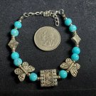 New Turquoise & Silver Bracelet Lobster Clasp USA SHIPPER 7-8 1/2" ODJB01 20