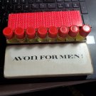Very Vintage Glass Sample Set Avon for Men! 8 Fragrances 1/8 oz each  OA2B09