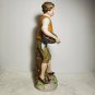 Vintage HOMCO Collection Apple Basket Boy Japan #1416 Figurine 12" Chip OA3C04