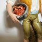 Vintage HOMCO Collection Apple Basket Boy Japan #1416 Figurine 12" Chip OA3C04