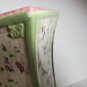 Laura Ashley Square Floral Chintz Ceramic Vase Pedestal Base Chips 9" H OA3B04