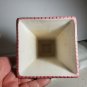 Laura Ashley Square Floral Chintz Ceramic Vase Pedestal Base Chips 9" H OA3B04