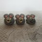 Primitive Looking Vintage Hand Made Mouse Heads 1 1/2" each OA3B19