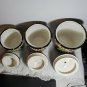 Grape Kitchen Canister Set Clay Art Napa Vines Stone Lite Majolica Chip OA4A01