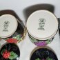 Grape Kitchen Canister Set Clay Art Napa Vines Stone Lite Majolica Chip OA4A01