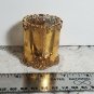 Vintage Gold Glazed or Plated Glass Toothpick Holder Very Ornate Design OA4A11